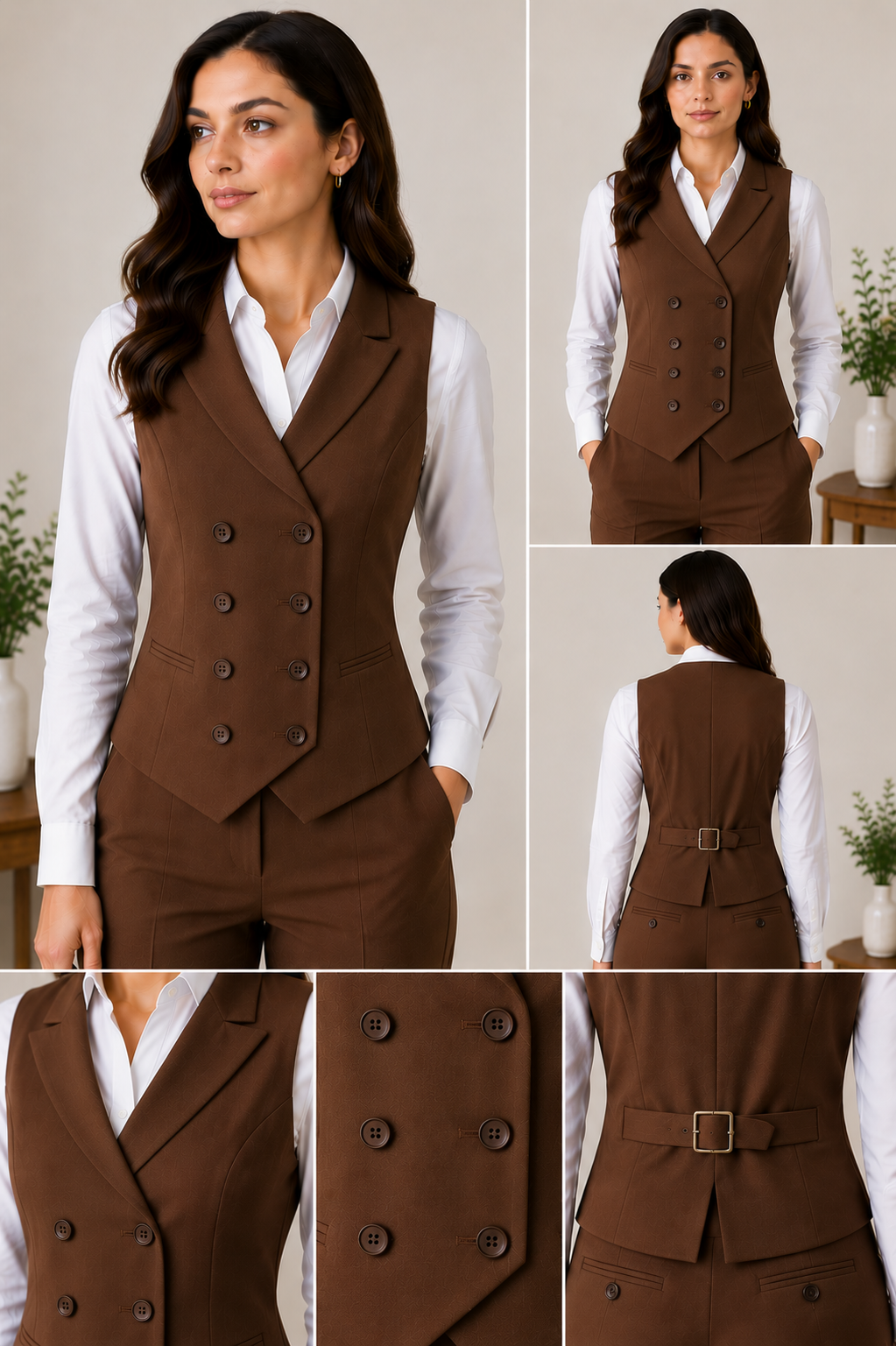 Tailored Elegance in Brown